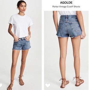 AGOLDE parker vintage cut off denim shorts size 29